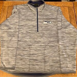 Seattle Seahawks Sweater Mens  NFL Pullover Quarter w/ Zip Pockets